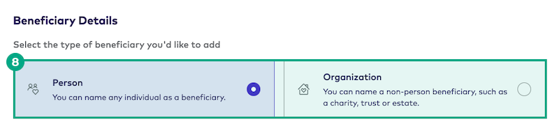 Beneficiary Details page on the League website